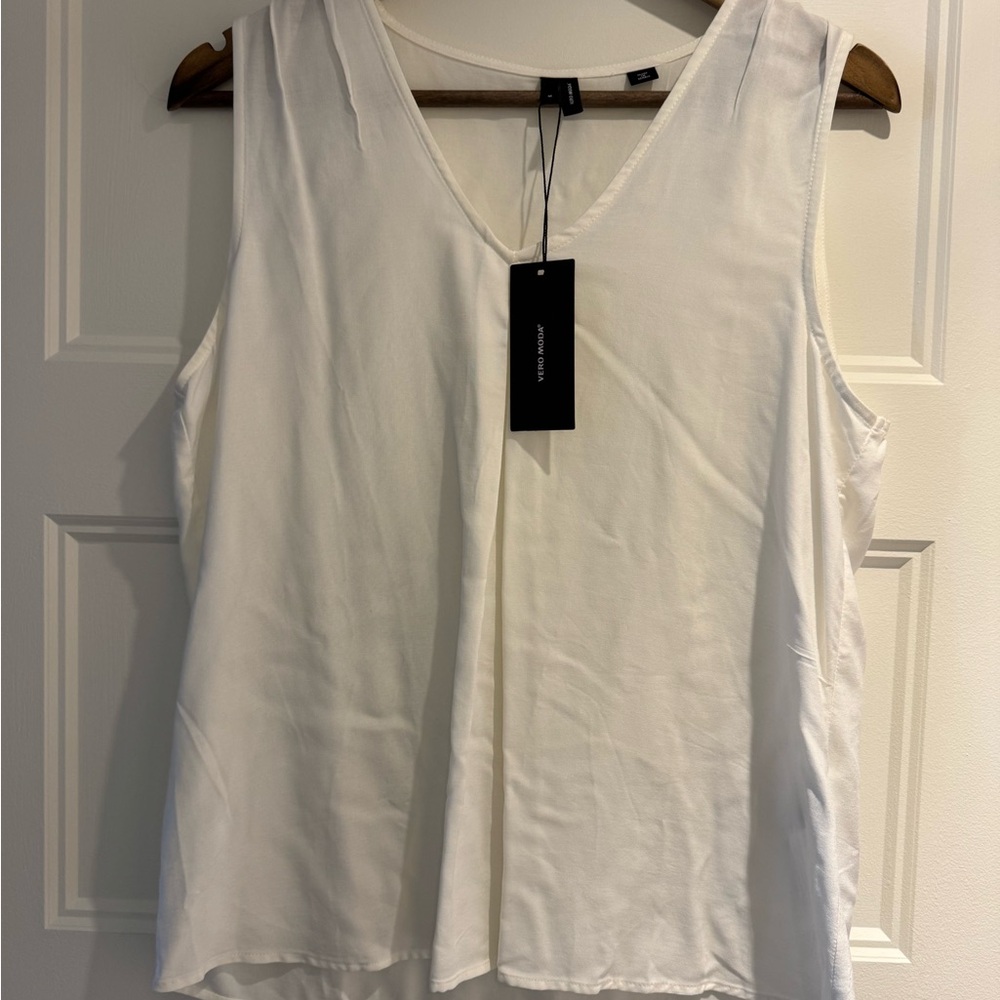 Vero Moda White Sleeveless Tank Top